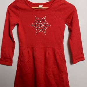 EUC Gymboree Girls Red Knit L/S Dress Size 8